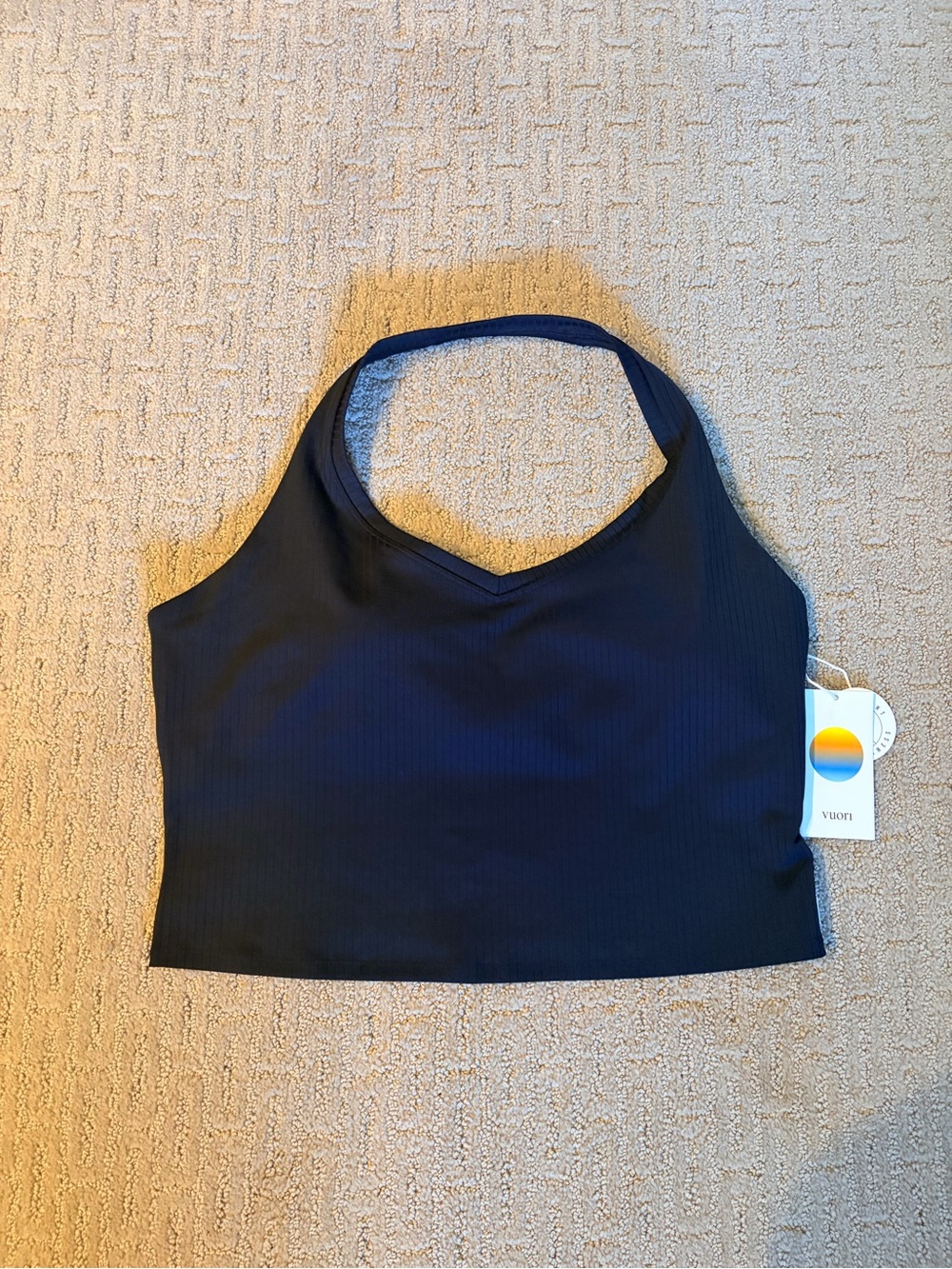 Vuori Black Halter Sports Bra